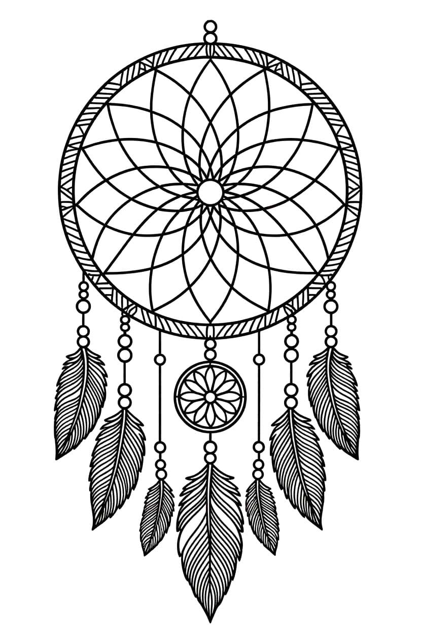 Kolay Düş Kapanı Boyama Sayfası