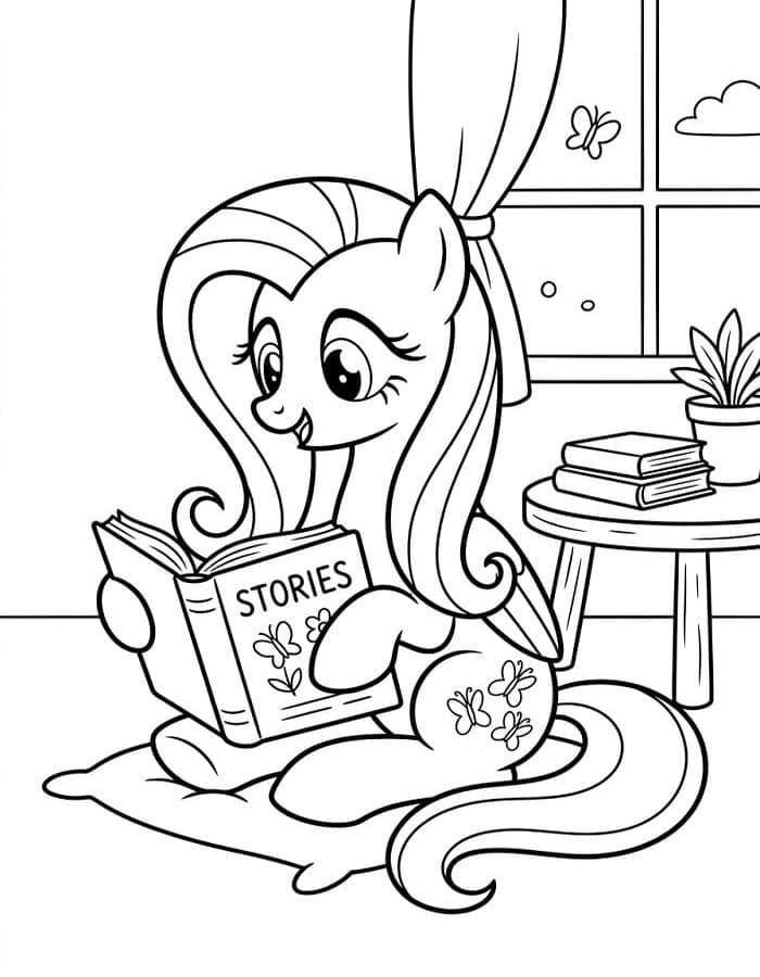 Kolay Fluttershy Çizim Boyama Sayfası