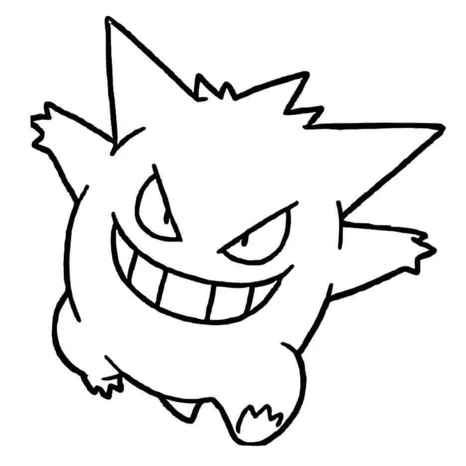 Kolay Gengar Çizim Boyama Sayfası