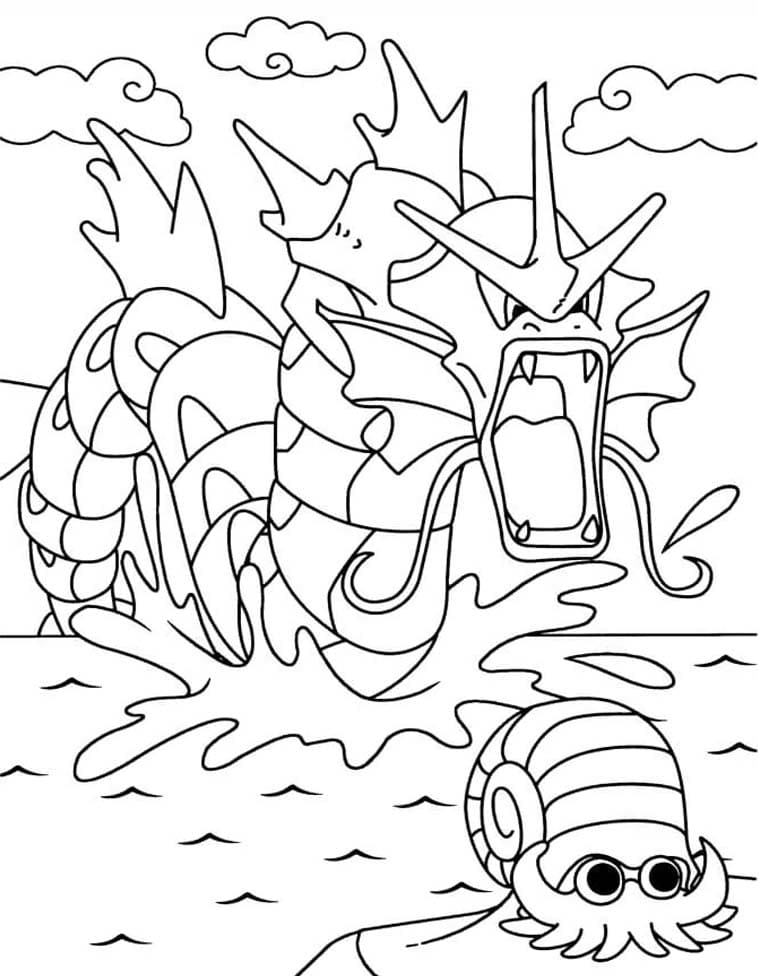 Kolay Gyarados Boyama Sayfası