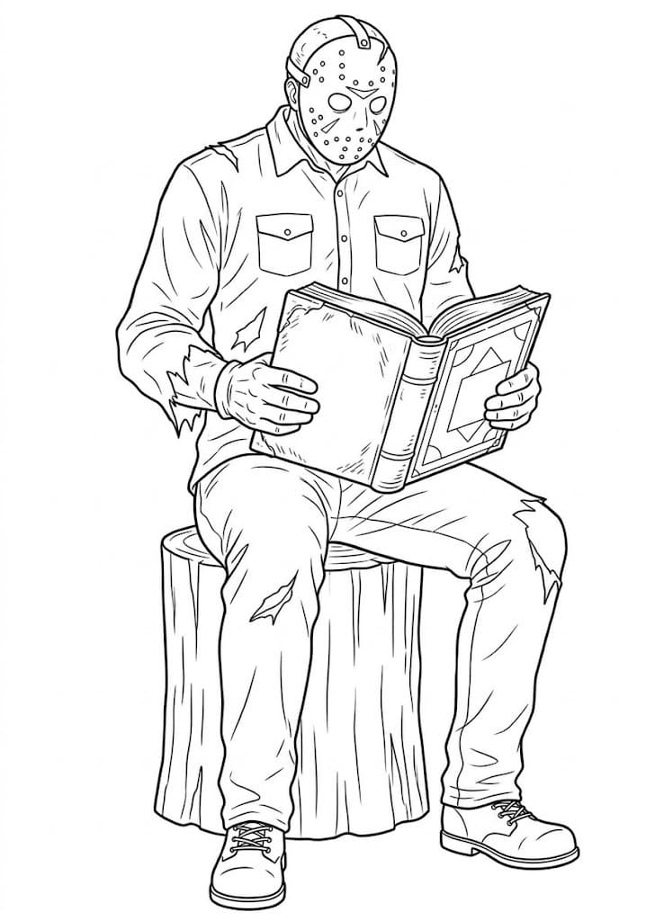 Kolay Jason Voorhees resim Boyama Sayfası