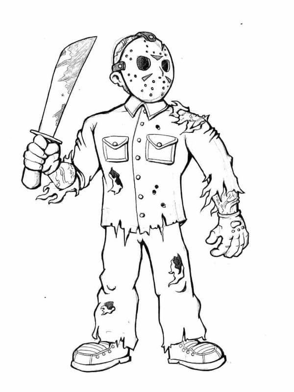 Kolay Jason Voorhees Boyama Sayfası