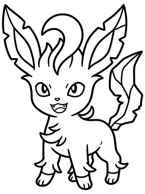 Kolay Leafeon Boyama Sayfası