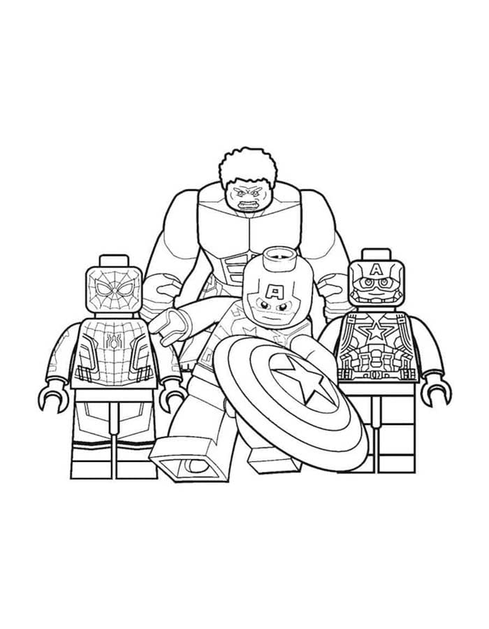 Kolay Lego Avengers Boyama Sayfası