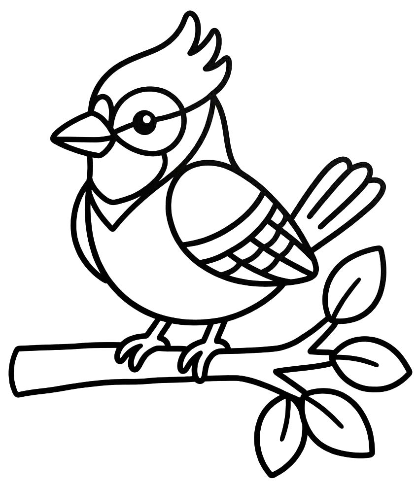 Kolay Mavi Alakarga Çizim Boyama Sayfası