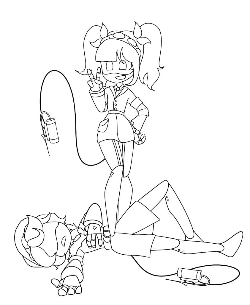 Kolay Murder Drones Çizim Boyama Sayfası