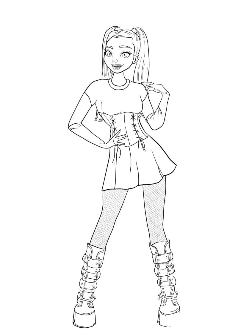 Kolay Olivia Rodrigo resim Boyama Sayfası