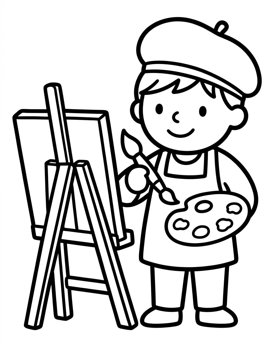 Kolay Ressam Boyama Sayfası