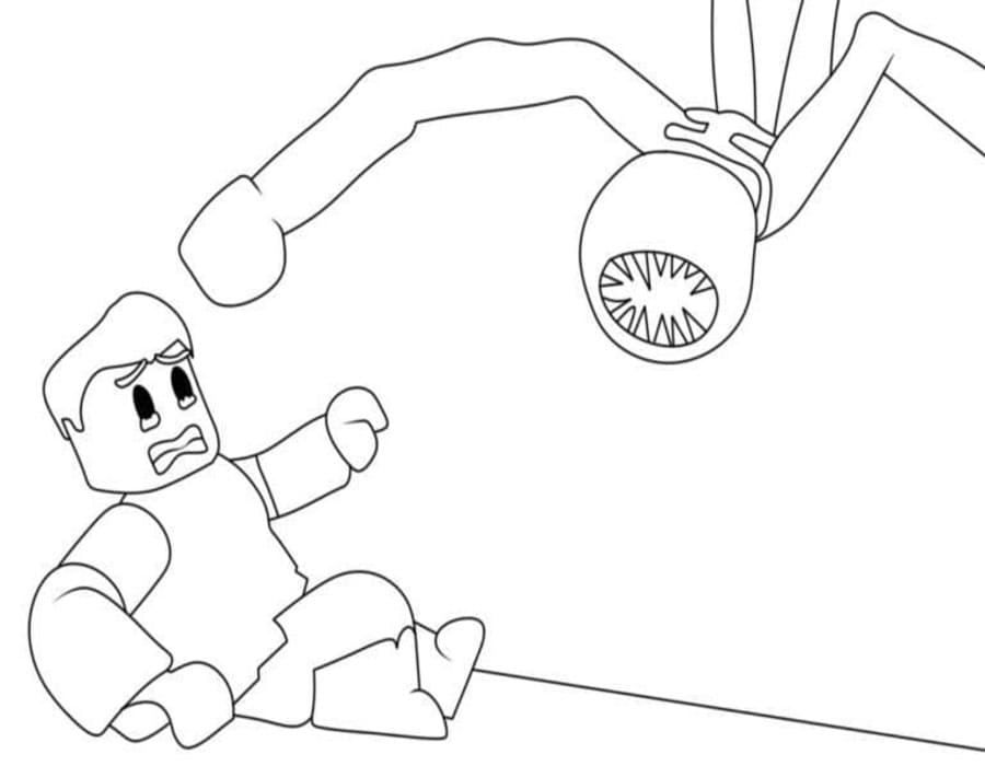 Kolay Roblox Doors resim Boyama Sayfası