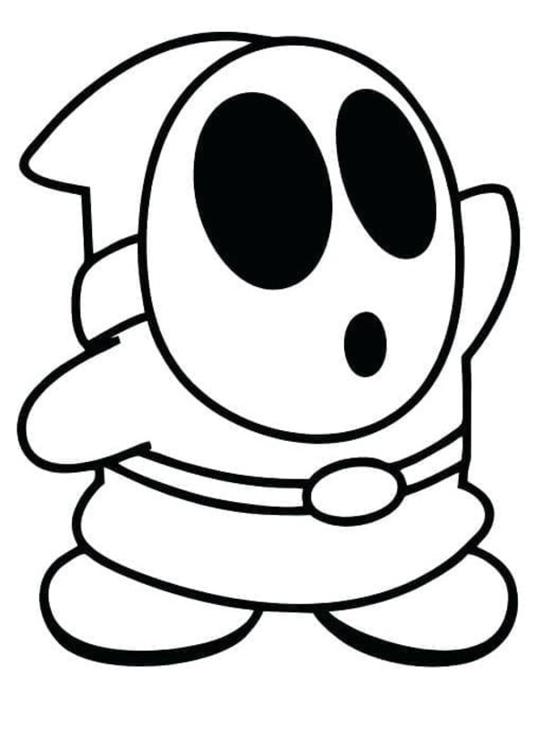 Kolay Shy Guy Boyama Sayfası