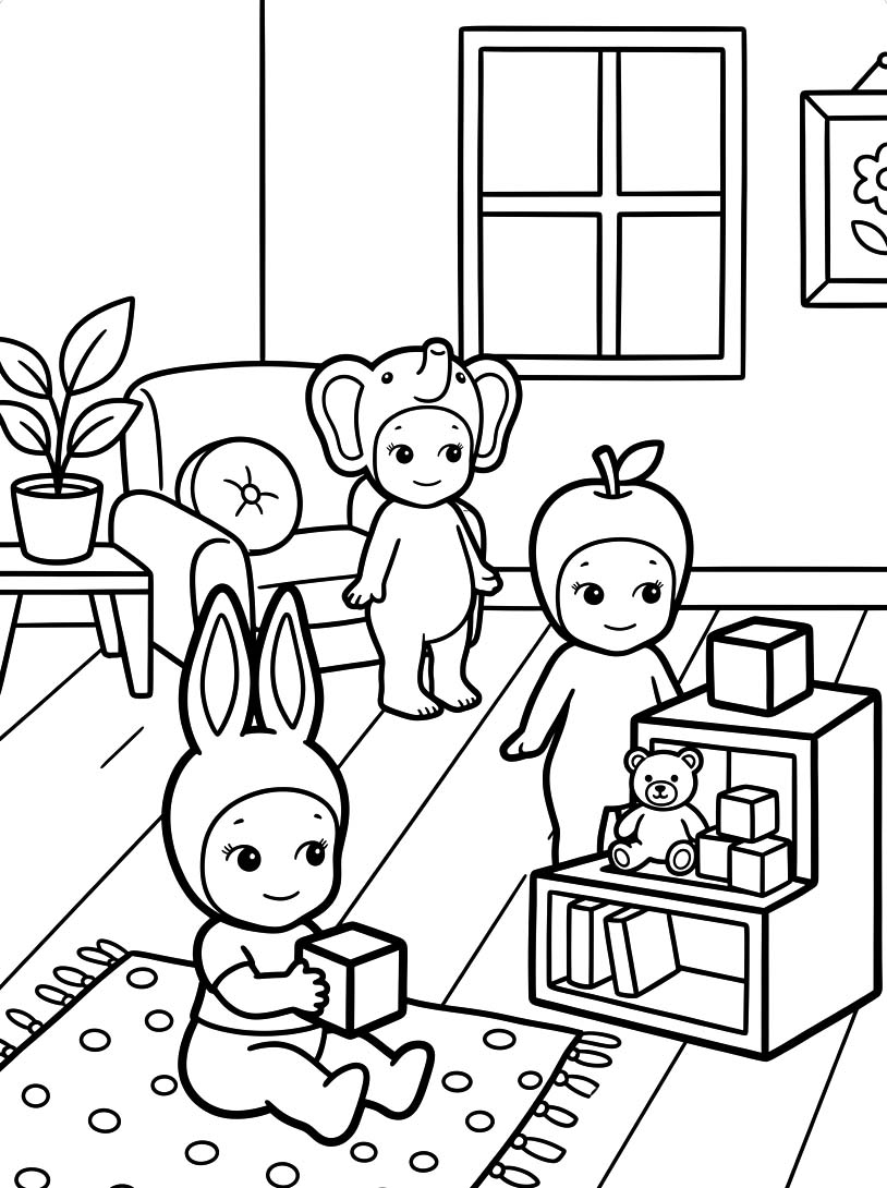 Kolay Sonny Angel resim Boyama Sayfası