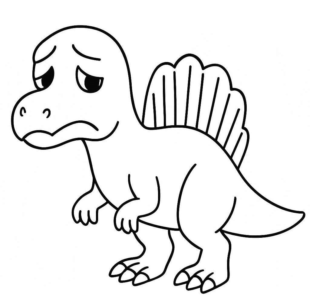 Kolay Spinosaurus resim Boyama Sayfası