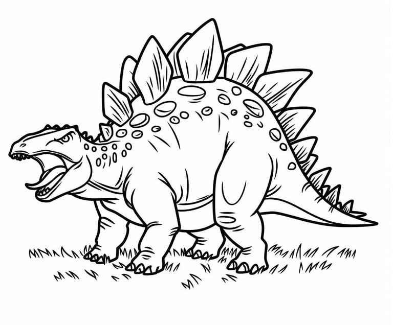 Stegosaurus Boyama Sayfaları