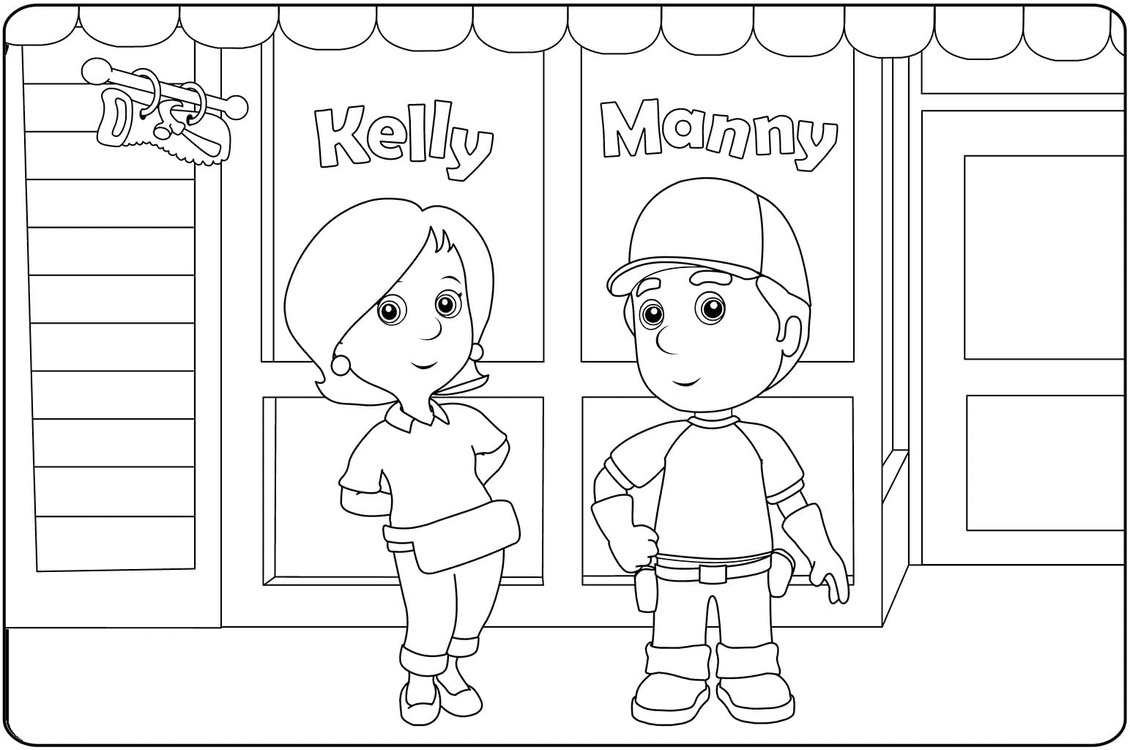 Kolay Tamirci Manny resim Boyama Sayfası