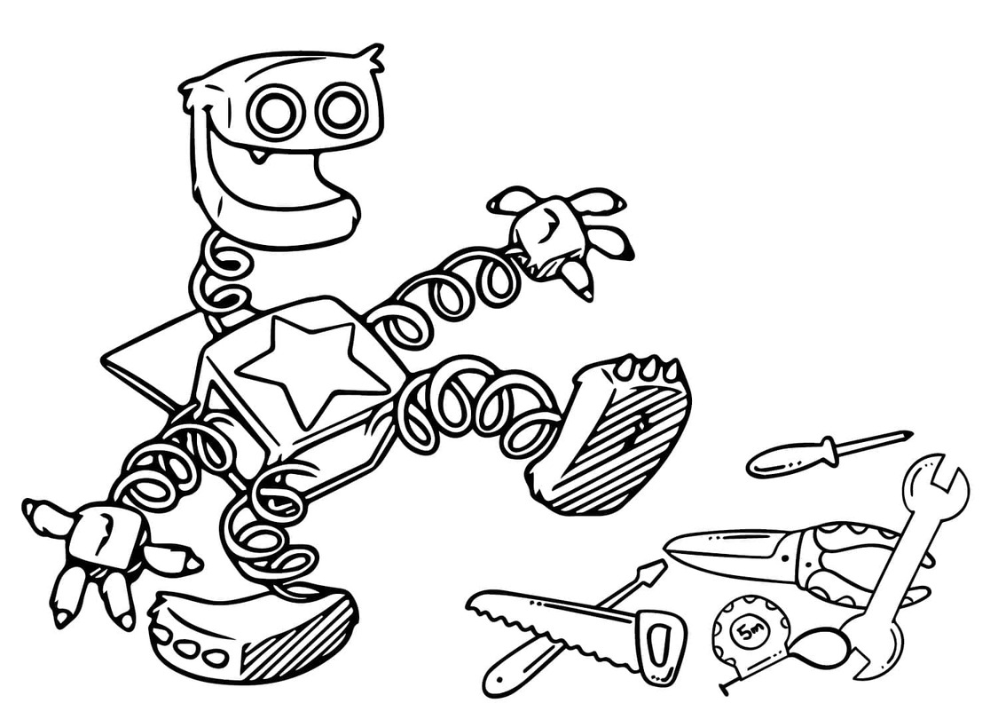 Komik Boxy Boo çiz Boyama Sayfası