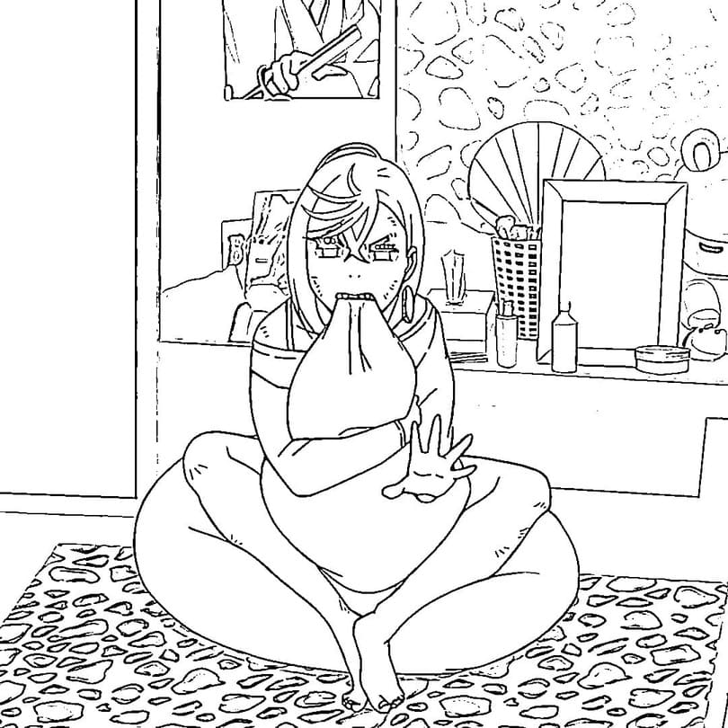 Komik Momo Ayase çiz Boyama Sayfası