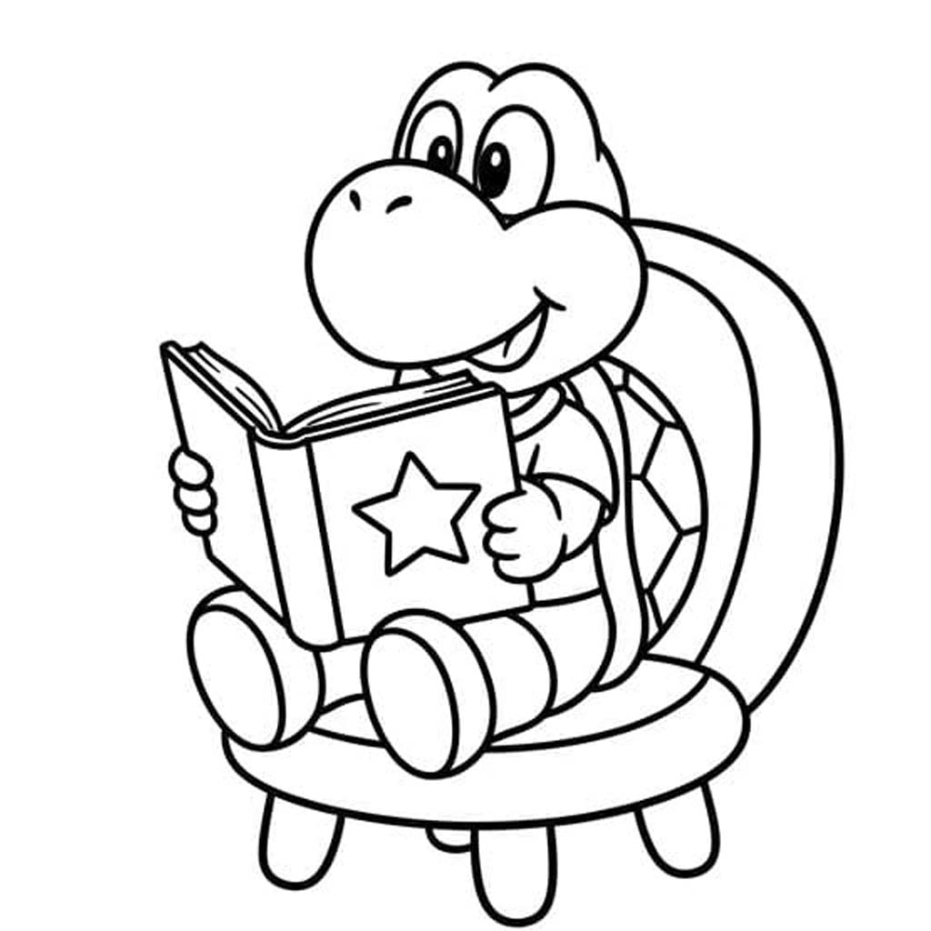 Koopa Troopa Çizim Boyama Sayfası