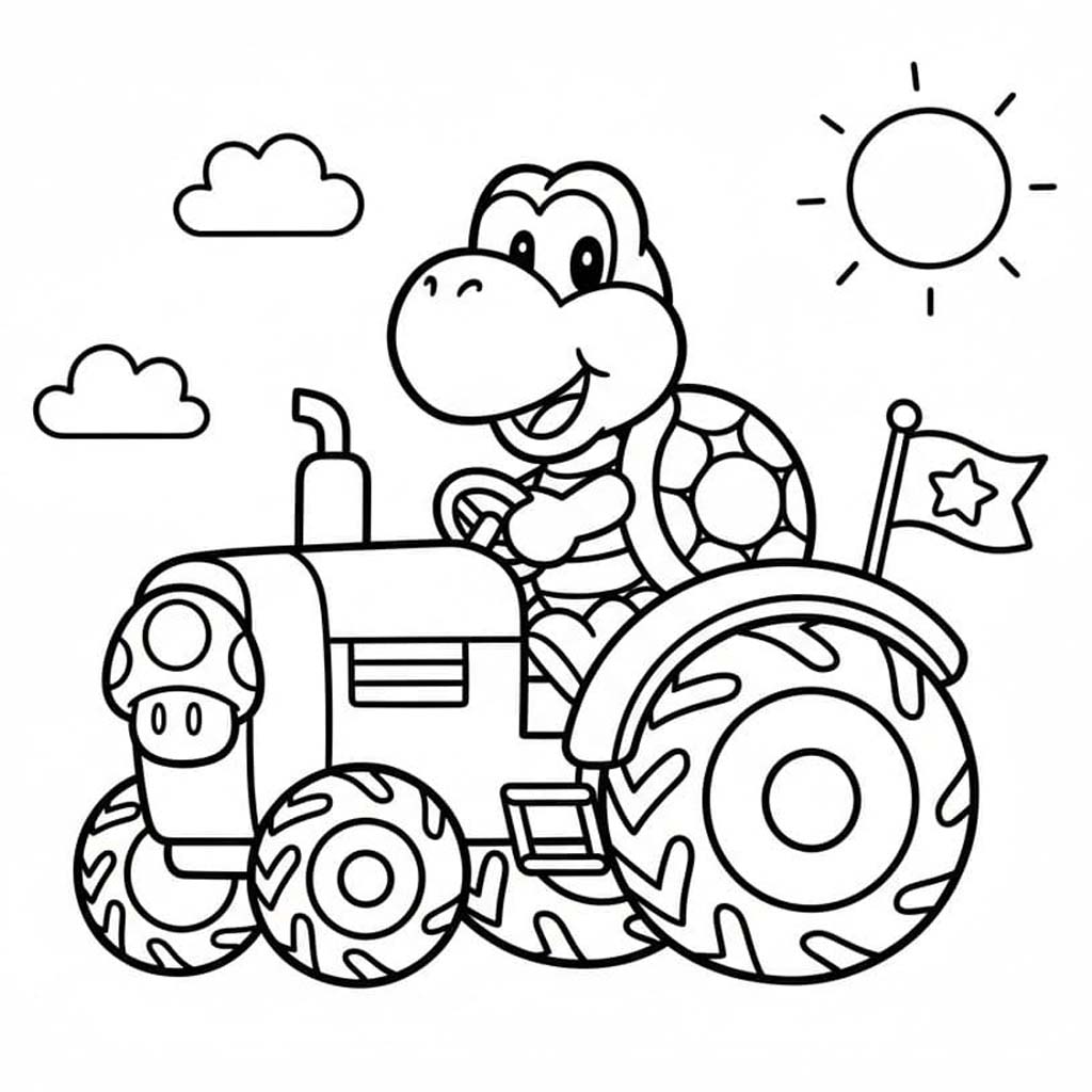 Koopa Troopa Ücretsiz Yazdırılabilir Boyama Sayfası