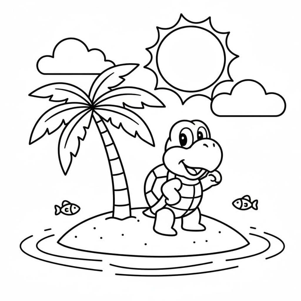 Koopa Troopa Ücretsiz Boyama Sayfası