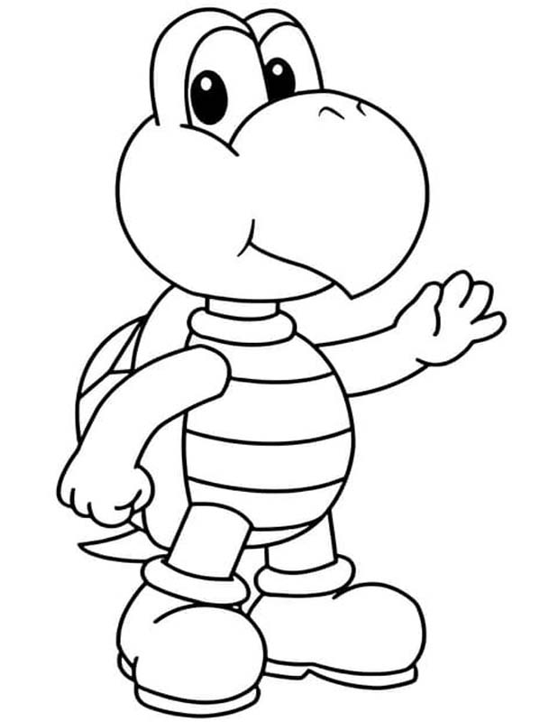 Koopa Troopa resim Boyama Sayfası