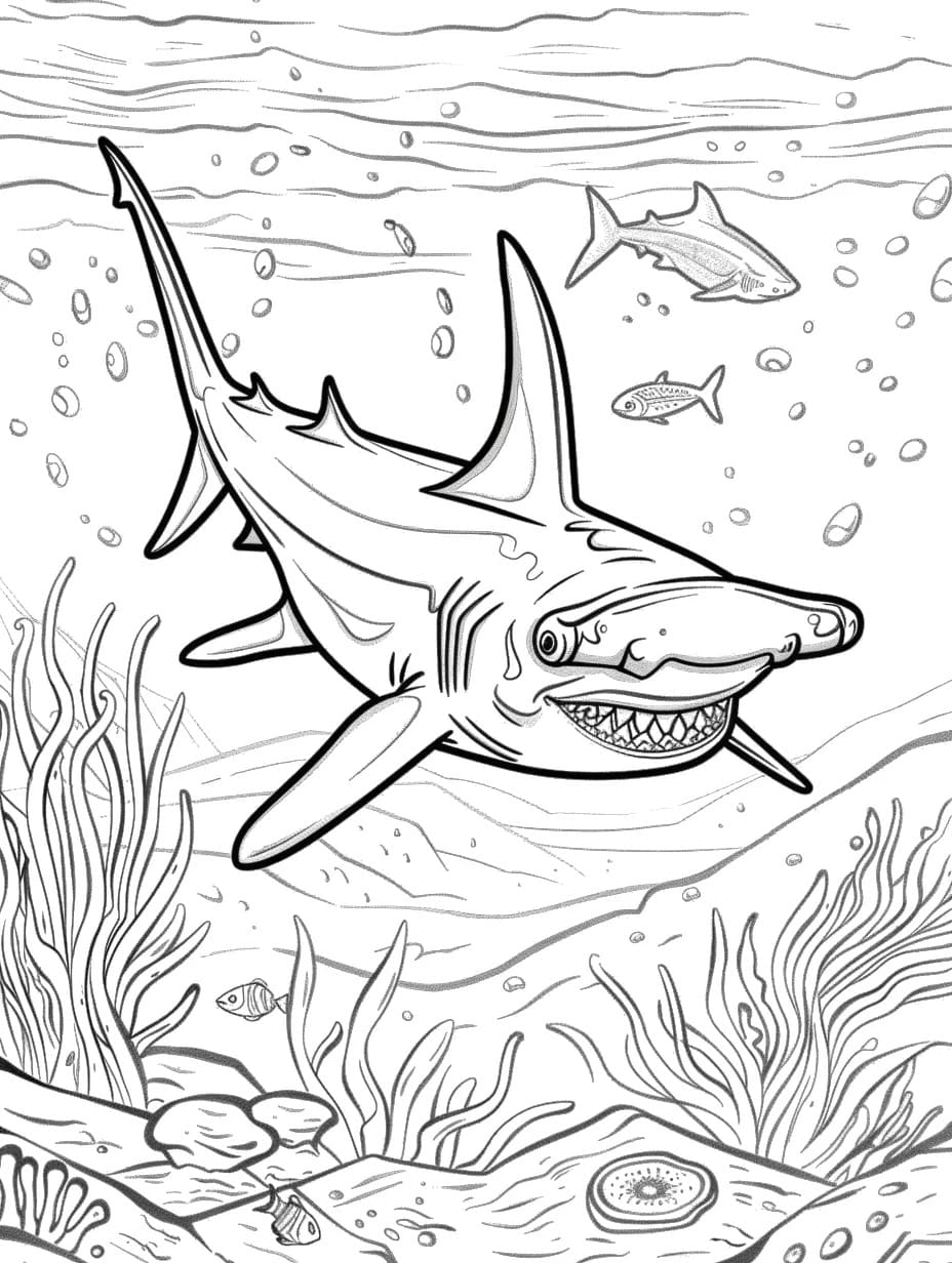 Köpek Balığı 2 Boyama Sayfası