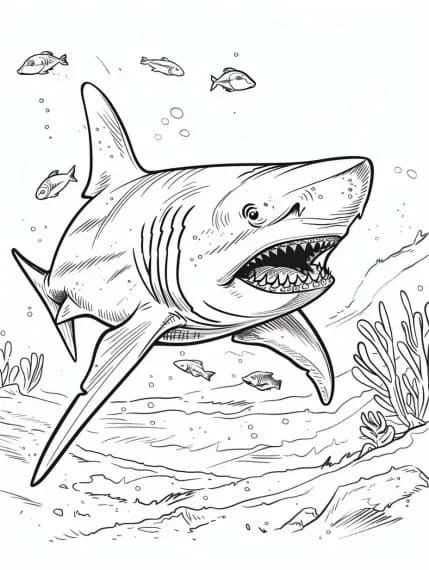 Köpek Balığı 6 Boyama Sayfası