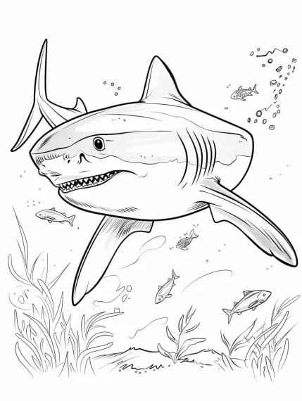 Köpek Balığı 7 Boyama Sayfası