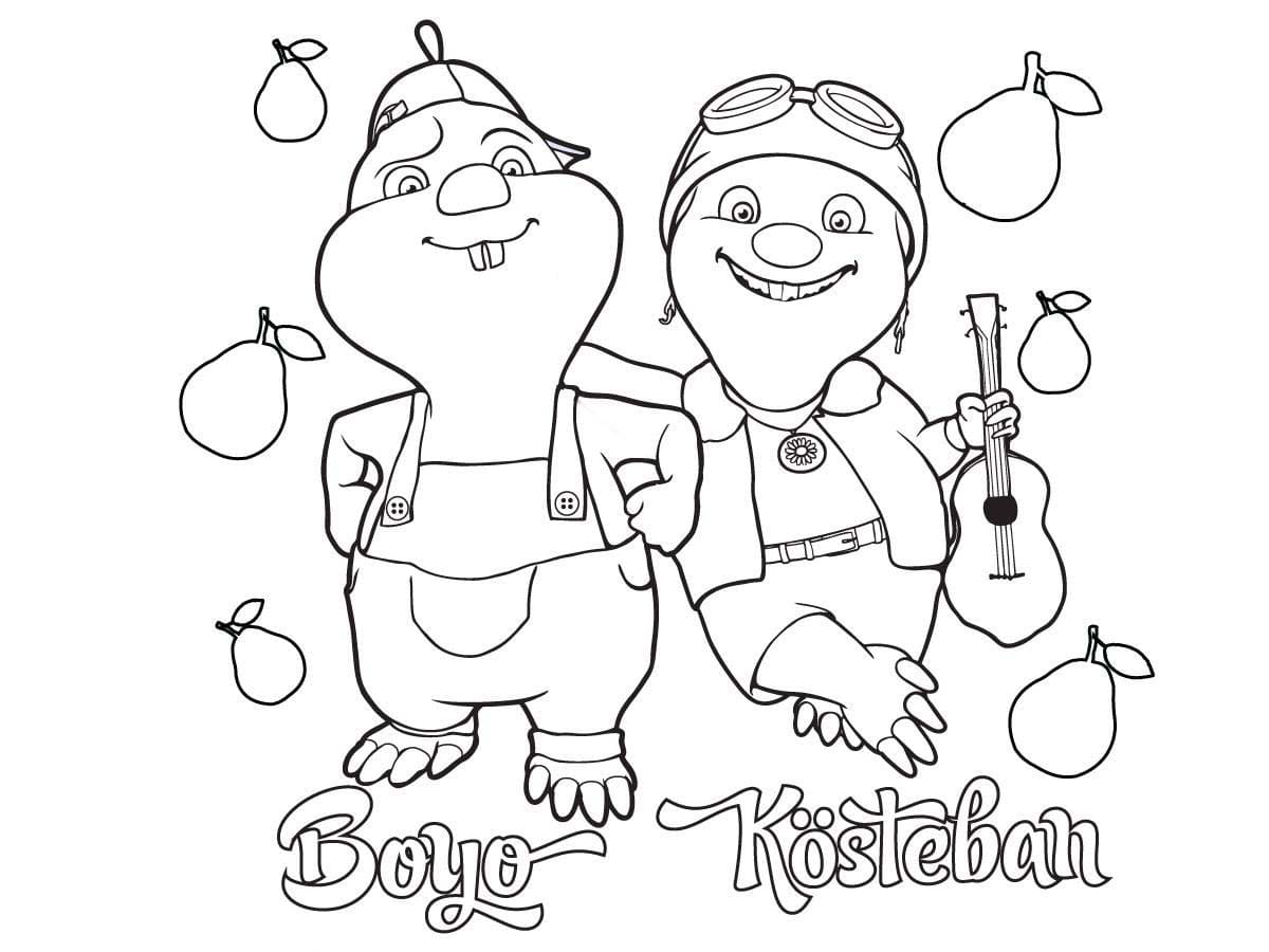 Köstebekgiller 1 Boyama Sayfası
