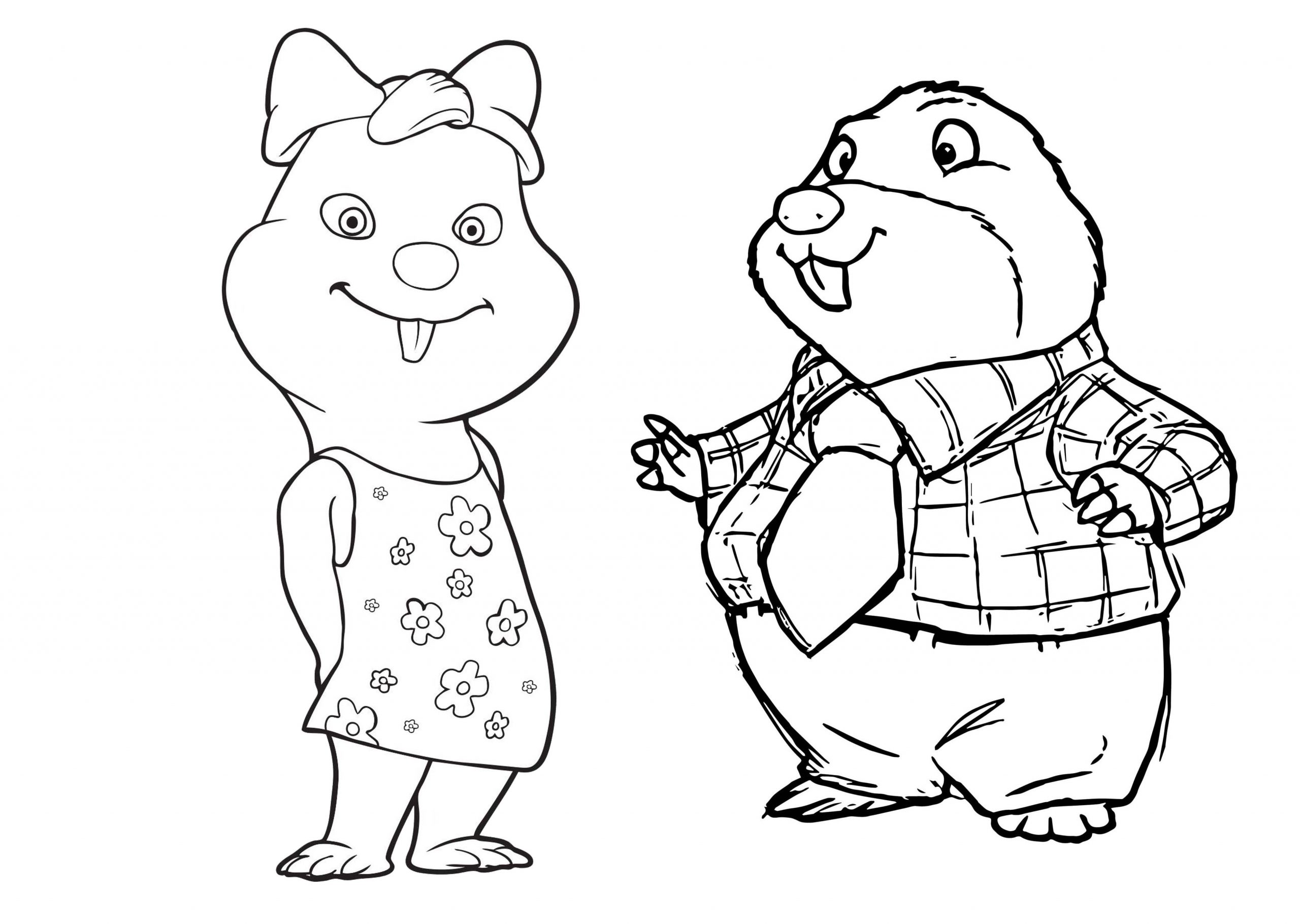 Köstebekgiller 10 Boyama Sayfası