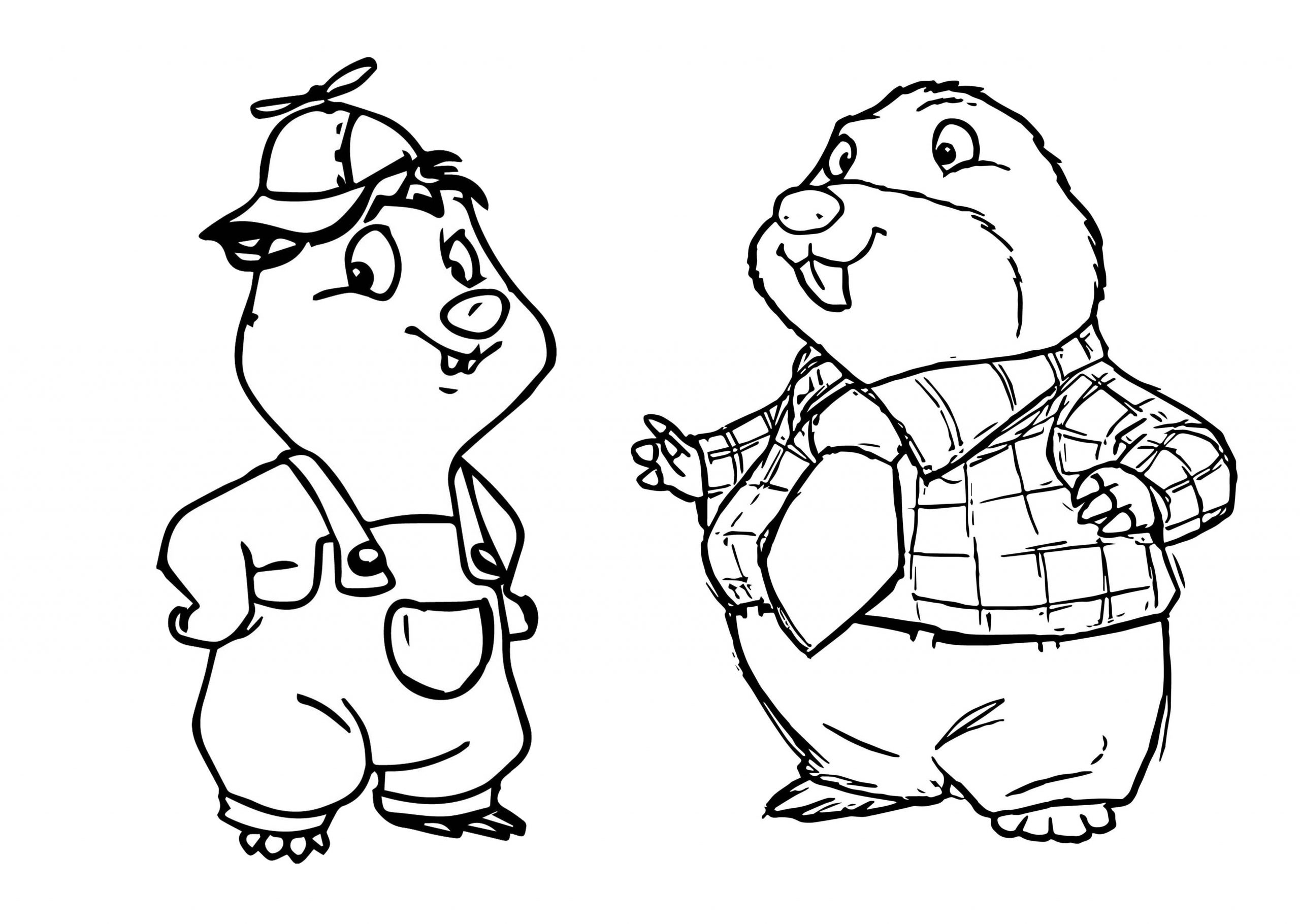 Köstebekgiller 11 Boyama Sayfası