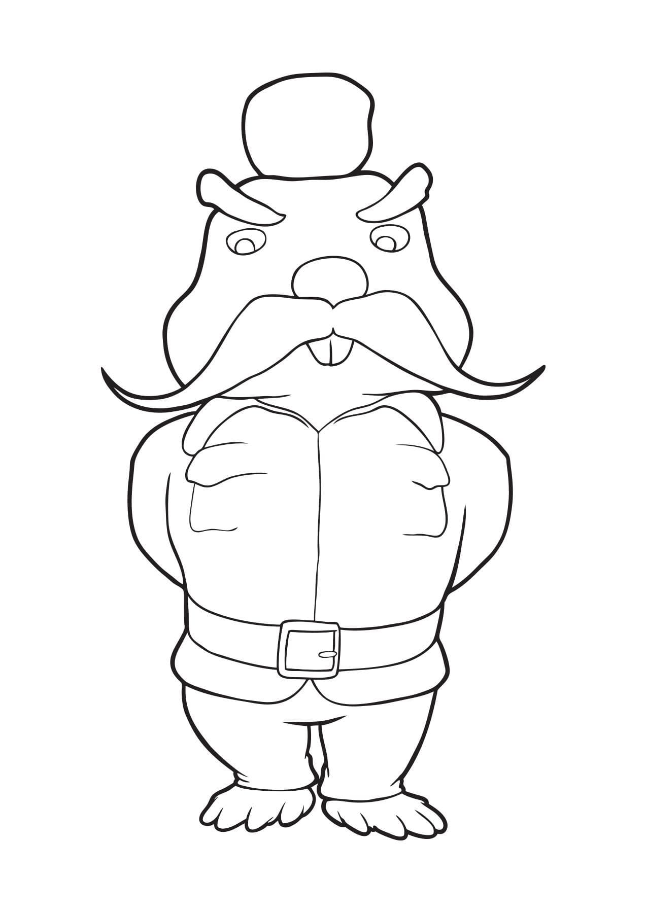 Köstebekgiller 5 Boyama Sayfası