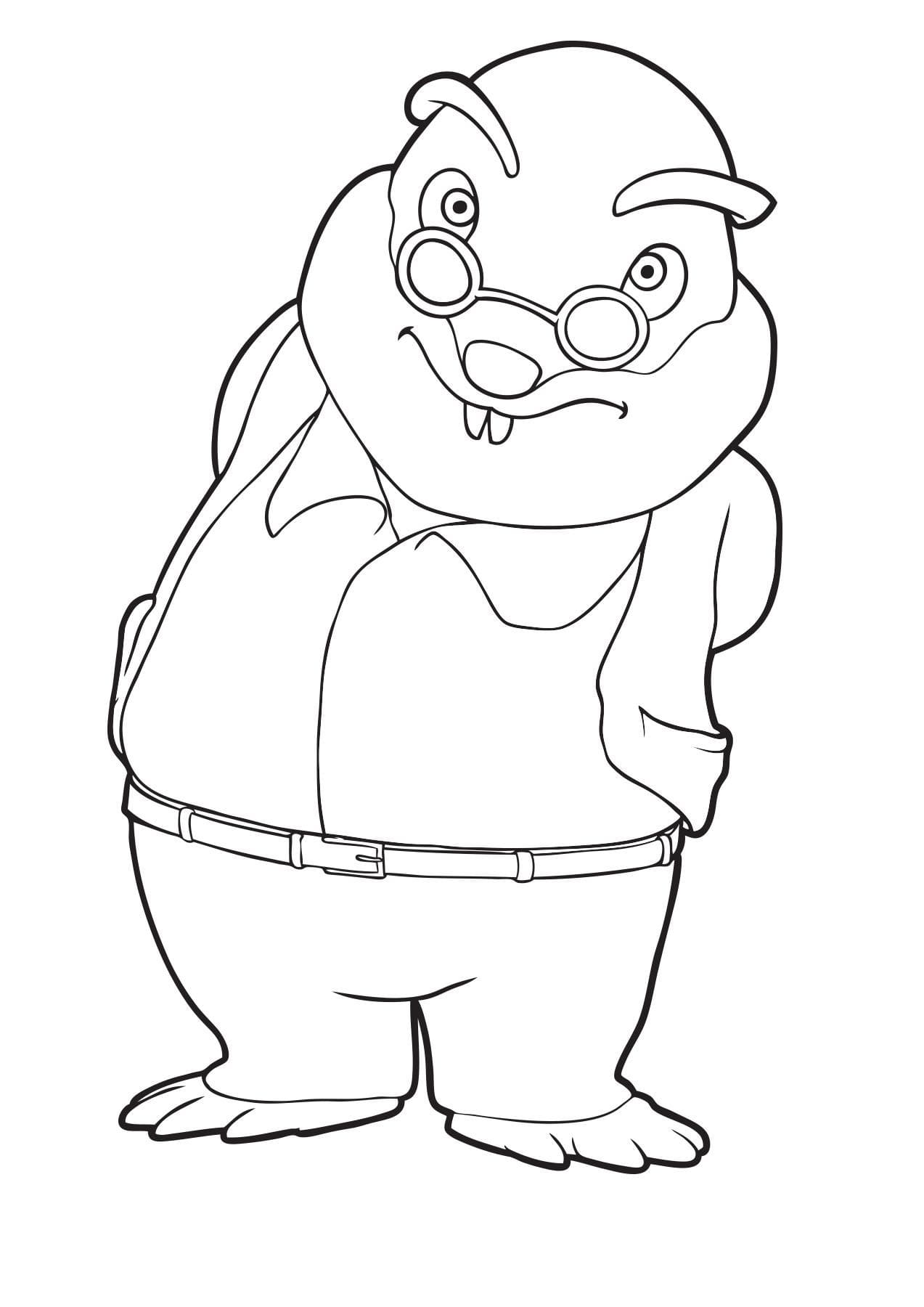 Köstebekgiller 6 Boyama Sayfası