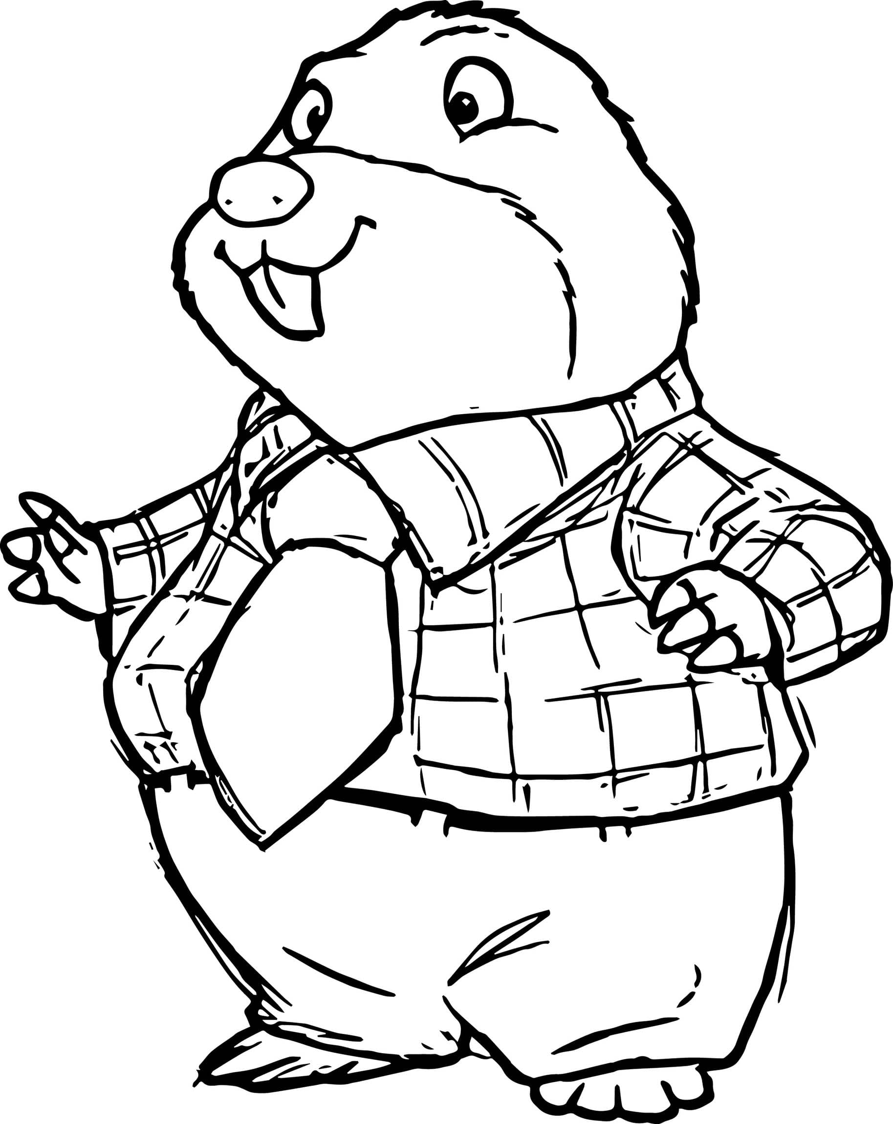 Köstebekgiller 9 Boyama Sayfası