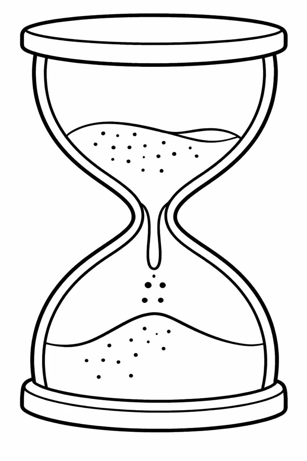 Kum Saati Çiz Boyama Sayfası