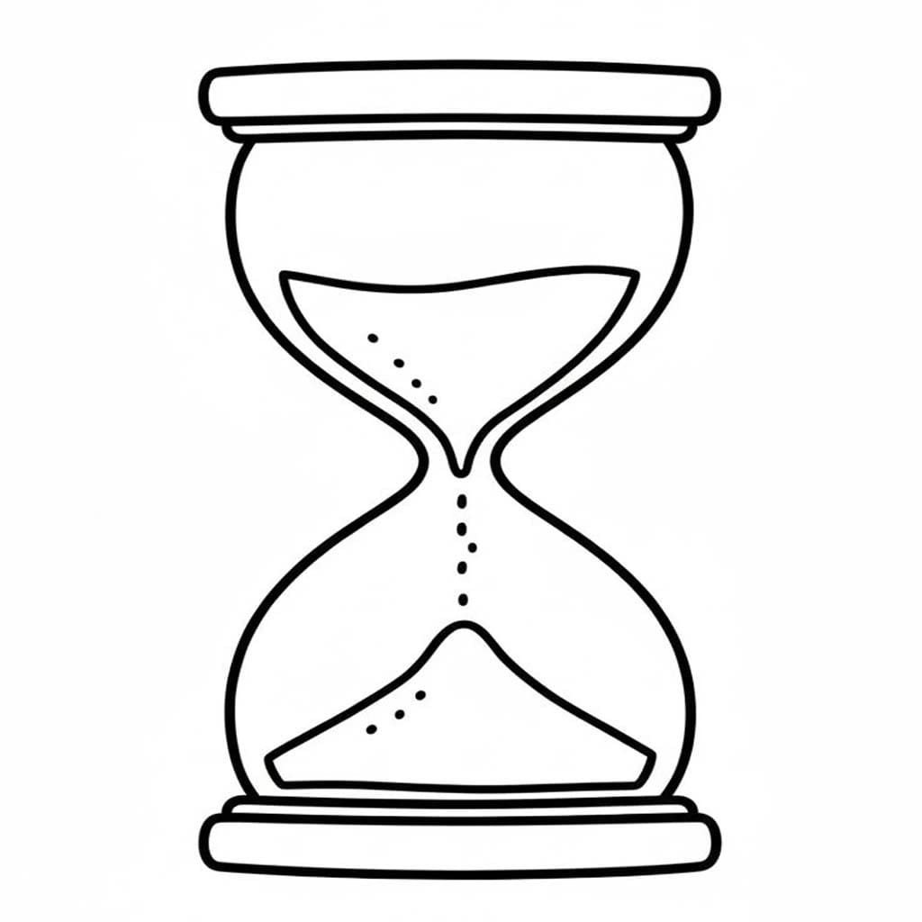 Kum Saati resim Boyama Sayfası