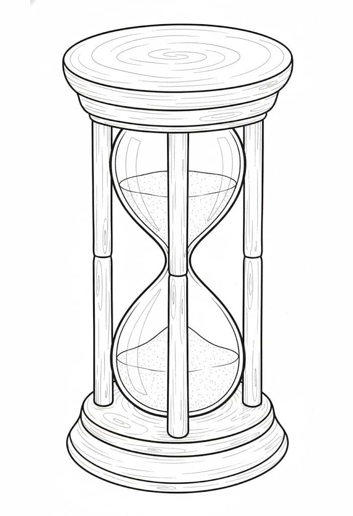 Kum Saati temel Boyama Sayfası