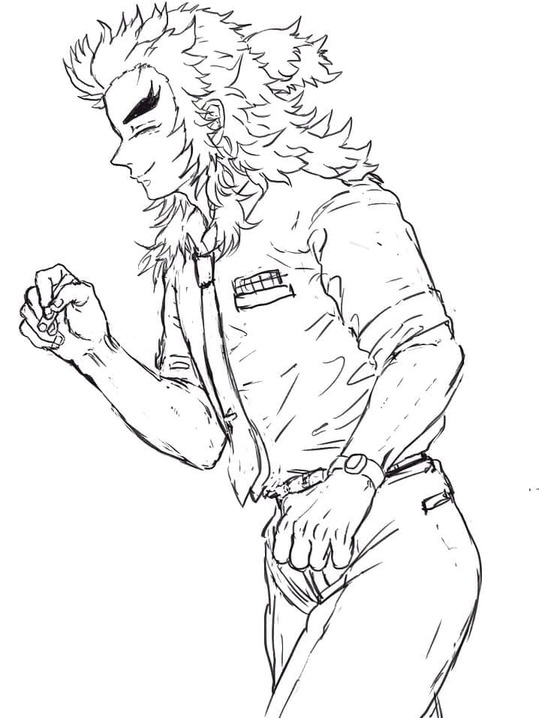 Kyojuro Rengoku Ücretsiz Boyama Sayfası