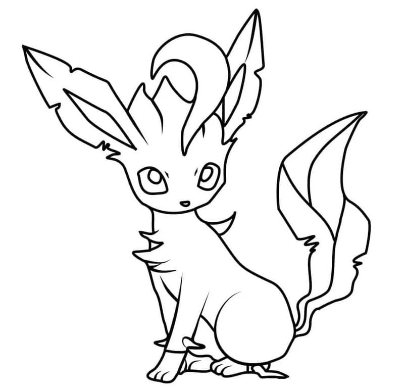 Leafeon Çizim Boyama Sayfası