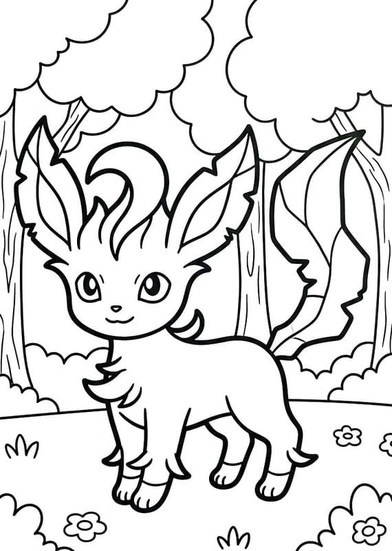 Leafeon Kolay Boyama Sayfası