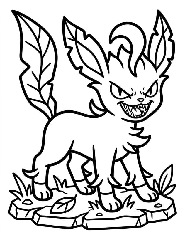 Leafeon Temel Boyama Sayfası