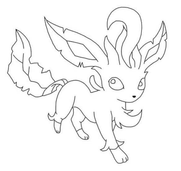 Leafeon ücretsiz Boyama Sayfası