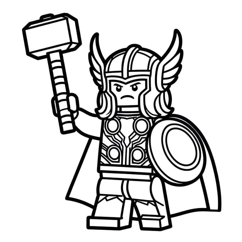 Lego Avengers Basit Boyama Sayfası