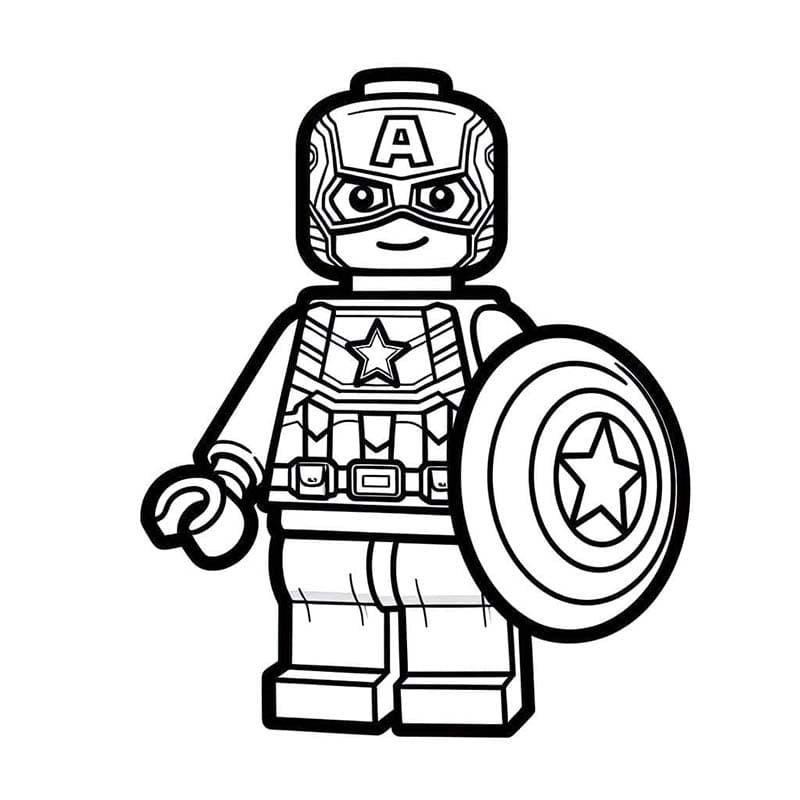 Lego Avengers Çizim Boyama Sayfası