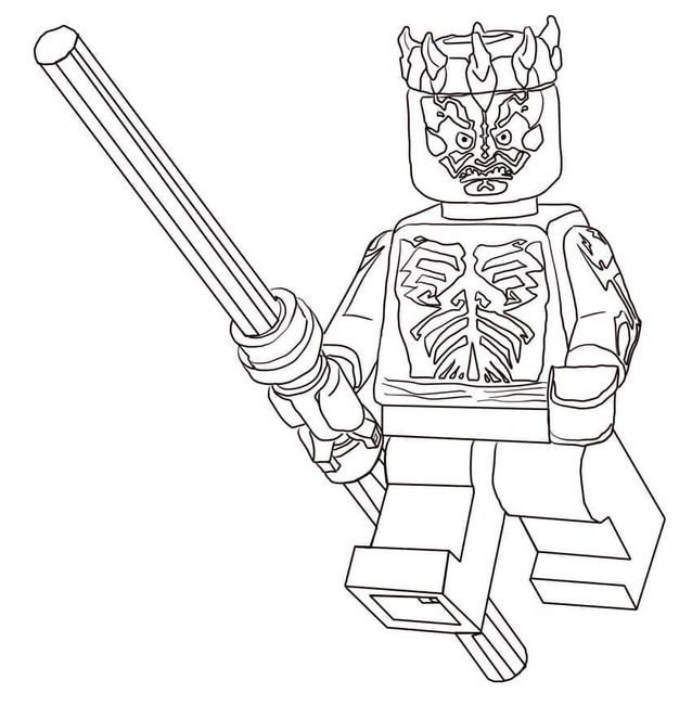 Lego Yıldız Savaşları yazdırılabilir Boyama Sayfası