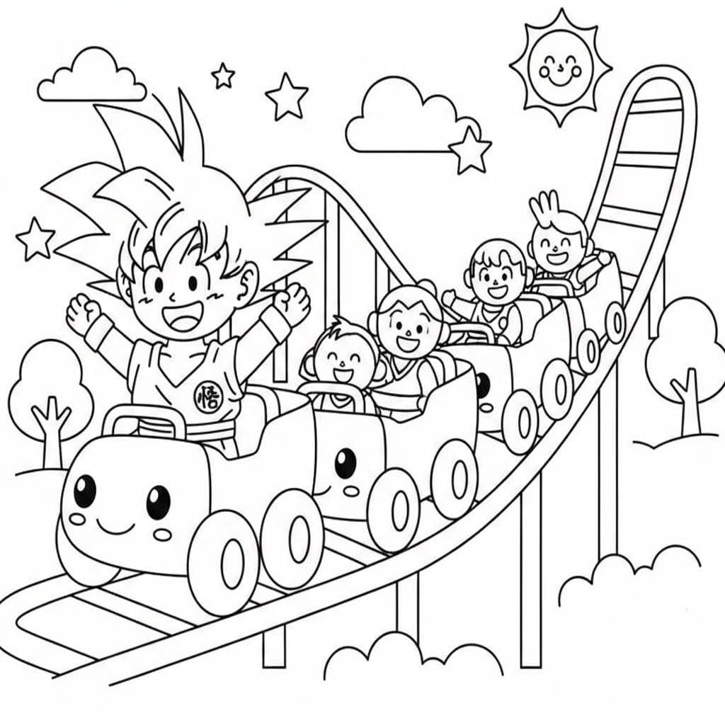 Lunapark Treni 3 Boyama Sayfası