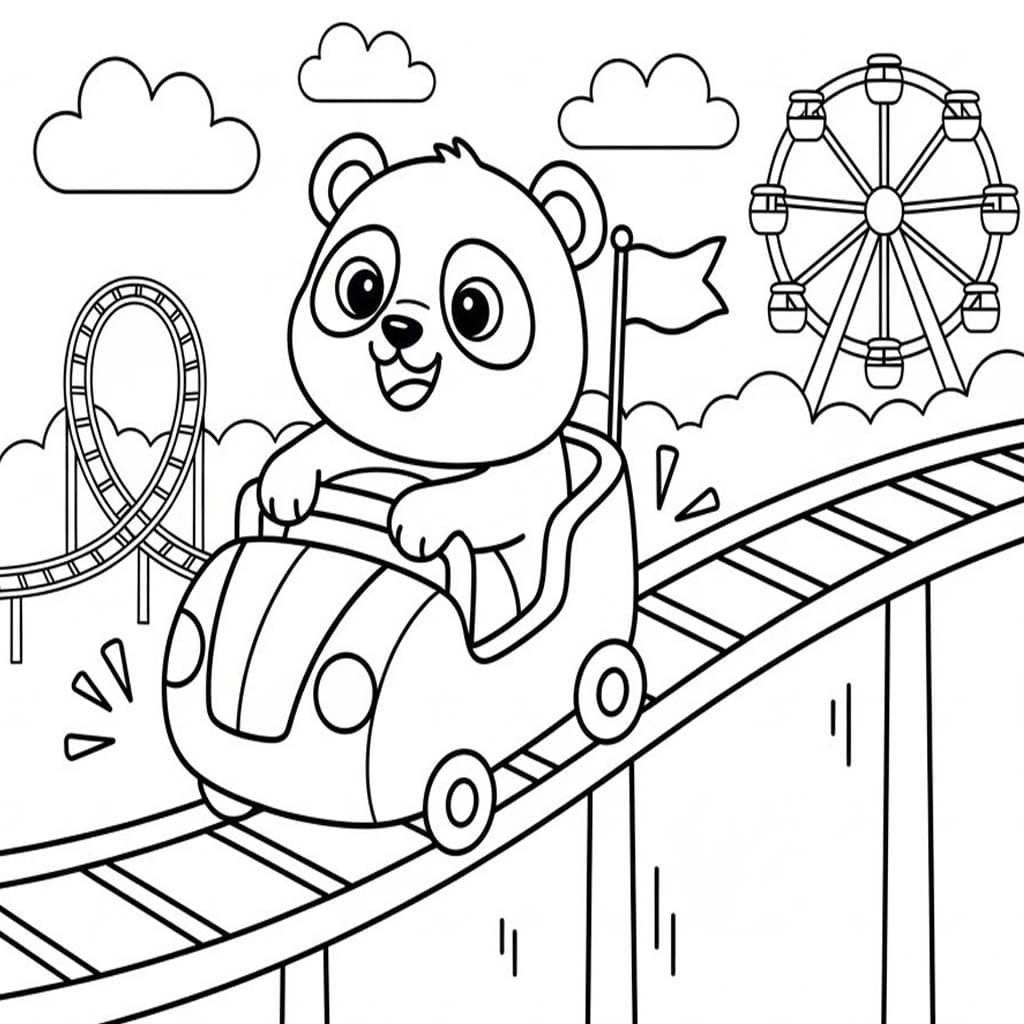 Lunapark Treni 4 Boyama Sayfası