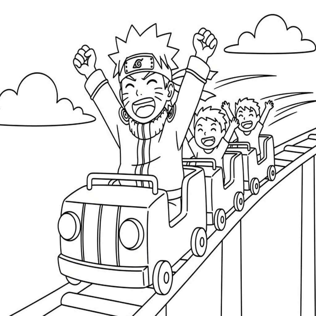 Lunapark Treni 5 Boyama Sayfası