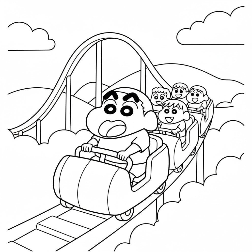 Lunapark Treni 6 Boyama Sayfası