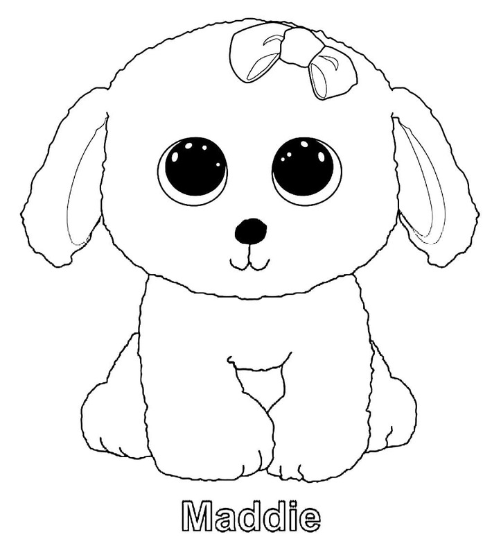Maddie Köpek Beanie Boos Çiz Boyama Sayfası