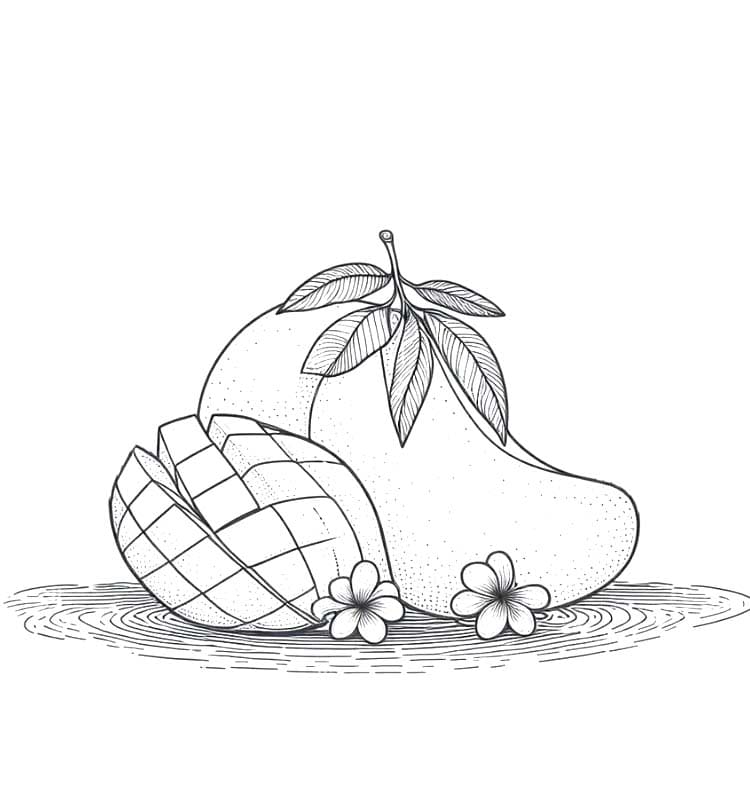 Mango Yazdırılabilir Boyama Sayfası